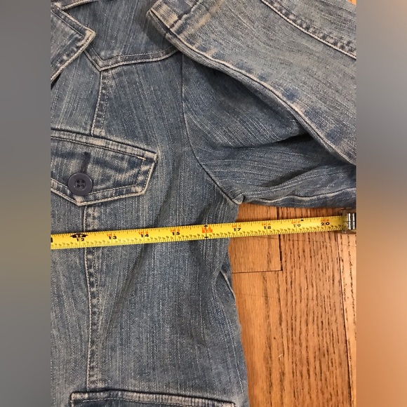 Blazer Crop Denim Jacket - Picture 4 of 10